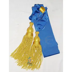 Cintura di moda cerimoniale OEM fascia in vita con nappe dorate cintura a fascia in vita personalizzata fatta a mano con nappe metalliche dorate Couture