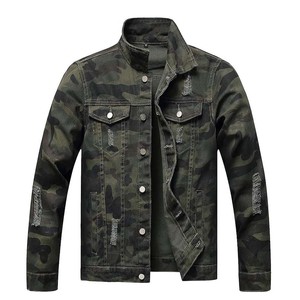 Dernière qualité de lavage couleur bleue raffer style blanc motif vol fermeture éclair denim jeans veste - Product Image 3