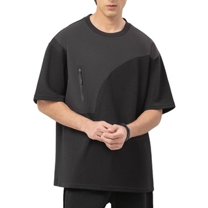 Camiseta de Hombre de Seda/Algodón con Cierre en el Pecho, Personalizada, Nueva Colección, Cuello Redondo, Manga Corta, Corte Regular, Tallas Grandes - Product Image 3