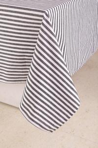 Nappe de table tissée 100% coton en noir avec motif à rayures pour un usage domestique - Product Image 4