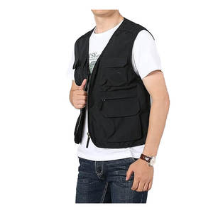 Custom Logo Advertising Multi-Pocket Vest Men <b>Women</b> Casual Style Closure Winter Thick Polyester Canvas/<b>Knit</b> <b>Waistcoats</b> - Product Image 5