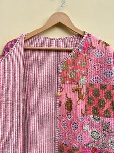 Chaquetas acolchadas de retazos de algodón Floral estilo bohemio Otoño Invierno chaqueta abrigo Streetwear Boho acolchado chaqueta Reversible - Product Image 3