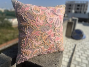 Luxury Decorative Sustainable Azo Free 45x45 Cm Beautifully Embroidered Cotton Cushion Covers at Best Wholesale Prices - Product Image 3