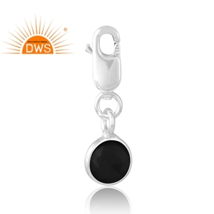 Colgante de piedras preciosas de ónix negro Natural de Plata de Ley 925, fabricante de joyería personalizada - Product Image 2