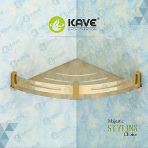 Estante superior de esquina de acero inoxidable de 9x9 pulgadas, estante de almacenamiento de baño a prueba de herrumbre montado en la pared para el hogar, hotel, proveedor OEM - Product Image 2