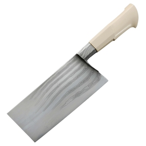 High Quality Customized Stainless Steel Cleaver with White Micarta <b>Handle</b> Etched Blade for Chef's Use With Sheath - Product Image 1