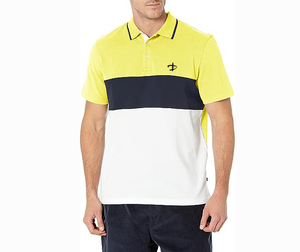 Men's for Quick Dry Performance Short Sleeve <b>Shirt</b> Rib Collar <b>Button</b> Front Casual Solid Pattern Regular-Fit Knitted Fabric - Product Image 1