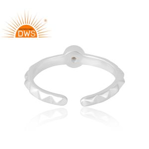 Vente chaude 925 Sterling Silver Natural Pearl Gemstone Ring Bijoux personnalisés pour les femmes Cadeau pour elle - Product Image 2