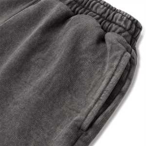 Pantalons de survêtement à jambe droite en éponge française pour hommes, pantalons de survêtement pour hommes, logo personnalisé, pantalons de survêtement délavés 2025 - Product Image 4