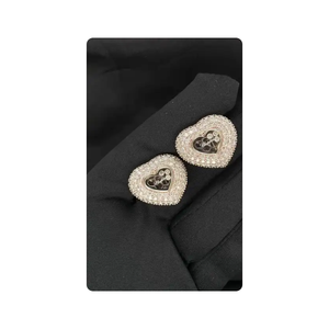 Pendientes de moissanita en forma de corazón de plata de ley 925 con diamantes de lujo de primera calidad para niñas, uso diario - Product Image 4