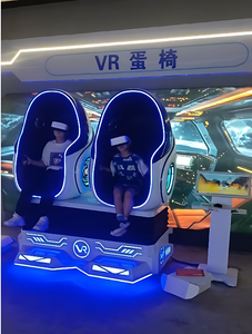Simulatore di Gioco Cinema VR 9D Biposto Blu a Forma di Uovo dalla Fabbrica di Panyu, Attrezzatura per Parchi Divertimento in Realtà Virtuale - Product Image 4