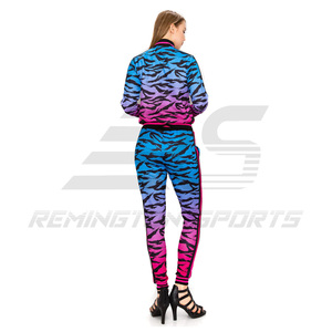 Vêtements de rue personnalisé sublimé meilleure qualité vêtements de sport couleur plein col rond manches longues survêtement pour les femmes - Product Image 3