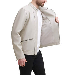 แจ็คเก็ตหนังผู้ชายแฟชั่นสุดเท่  มีไซส์พลัส  ลายเรียบ  ราคาสมเหตุสมผล - Product Image 4