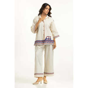 Conjunto Coordinado Bohemio Bordado en Jacquard Denier IPST-55089-A, Sin Cuello, Talla XXS, Dos Piezas, para Primavera/Verano - Product Image 2