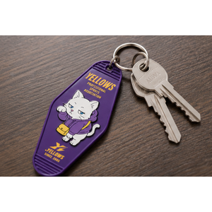 <b>Custom</b> PVC Leather Motel <b>Keychain</b> with Metal Accent for Business - Product Image 3