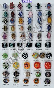 Vente en gros de perles rondes en verre colorées fantaisie perles rondes en verre bijoux de mode artisanat indien - Product Image 3