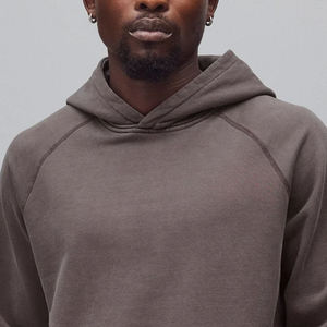 Sweat à capuche côtelé pour homme, style pull, design minimaliste avec logo personnalisé et coutures durables pour commandes en gros 2026 - Product Image 2