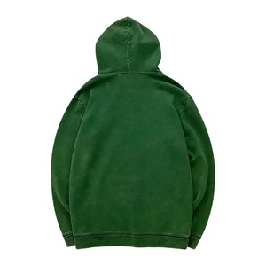 Sudadera con Capucha ZEOZY SPORTS para Hombre, Verde, Lavado Ácido, Forro Polar Transpirable, con Cierre, para Invierno, Poliéster/Algodón, Bordada - Product Image 2