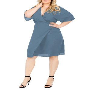 Standards & Practices Abito a fascia in Georgette Slate, Taglia 2X, Traspirante, Stile High Street, per Feste Estive, Alla Moda, Lunghezza maxi - Product Image 4