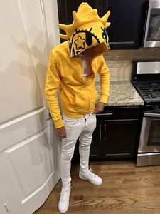 Y2K <b>Hoodie</b> for Men and Women <b>Black</b> Adorned with Rhinestones Full Zip Design <b>Oversized</b> Sweatshirt Perfect for Trendy Streetwear - Product Image 2