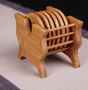 Hot Selling Classic Walnut Wooden <b>Coasters</b> without <b>Holder</b> Mat & Pads Eco-Friendly for Home Kitchen Dining Tables - Product Image 4