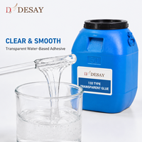 Colle PVA transparente à base d'eau 110, adhésif à base d'eau pour machine de scellage automatique de sacs en papier kraft et de boîtes en carton ondulé