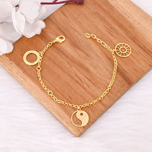 Bracelet ouvert réglable en laiton plaqué or jaune, fait main, bijoux de créateur, cadeaux, fabricant en gros personnalisé - Product Image 6