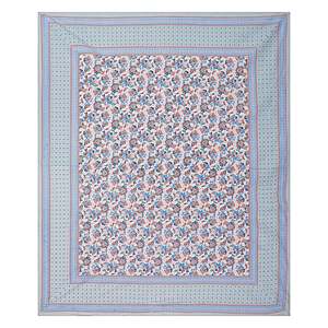 Juego de Sábanas y Fundas de Almohada con Estampado Floral 100% Algodón Azul Cielo (3 Piezas) - Product Image 4