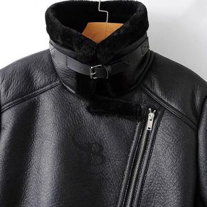Veste d'hiver en similicuir souple pour femmes Manteau de base à fermeture éclair Col rabattu Veste de moto avec ceinture Manteau d'entretien OEM - Product Image 2