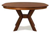 Table à manger ronde en bois massif au charme exotique pour votre maison, appartement et villa