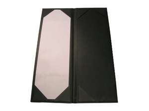 Support de menu en cuir de haute qualité, couverture pour les restaurants, les hôtels, couverture pliable et renforcée - Product Image 2