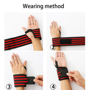 สายรัดข้อมือนีโอพรีนคุณภาพสูงแบบปรับได้ เป็นมิตรกับสิ่งแวดล้อม สำหรับผู้ใหญ่ พร้อมโลโก้สั่งทำ สำหรับยกน้ำหนัก รุ่นใหม่ล่าสุด - Product Image 4