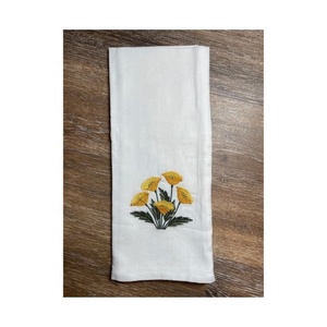 Personalized Floral Paddy <b>Embroidered</b> Lintless Utensil Absorbent Quick Drying Soft Touch Hand 100% Cotton Golf Kitchen Tea <b>Towel</b> - Product Image 6