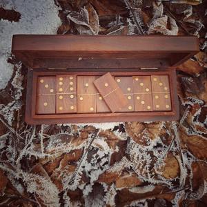 Caja de dominó de madera de animales pulidos respetuosa con el medio ambiente, juego hecho a mano para niños, diversión familiar infantil, regalo de Navidad, Media Luna - Product Image 3