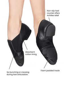 Hand Crafted Women Jazz <b>Shoes</b> Leather Upper Non Slip Sole Genuine Leather Jazz <b>Shoes</b> Classic Style Ballet Dance Latin Neoprene - Product Image 6