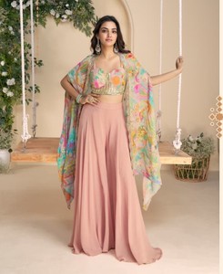 ชุดสلوارคามีซผ้าฝ้ายสำหรับงานแต่งงานแบบเป็นทางการสำหรับผู้หญิง พร้อมงานปักเลื่อมผ้าชีนอนอย่างดีและพู่ห้อย - Product Image 3