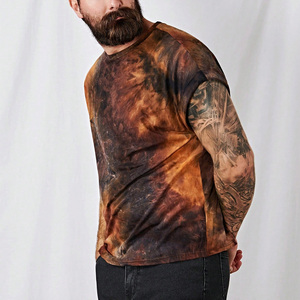 เสื้อยืดมัดย้อมสำหรับผู้ชายผ้าฝ้ายระบายอากาศออกแบบได้ตามต้องการสำหรับฤดูร้อนพร้อมบริการพิมพ์โลโก้ตามต้องการ - Product Image 4