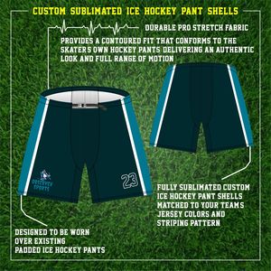 Conjunto de Jersey de práctica de hockey con parches de sarga sublimados, uniforme bordado, jersey de hockey sobre hielo, conchas, pantalones, calcetines - Product Image 3