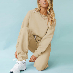 Sweat-shirt à col montant en molleton français personnalisé avec logo, sweat-shirt oversize pour femme, sweat-shirt à col rond en coton - Product Image 2