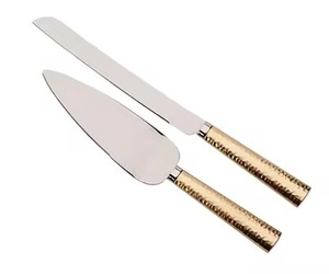Recién llegado, juego de cuchillo y servidor de pastel de Metal lujoso hecho a mano personalizado, servidor y cuchillo de pastel de boda de alta calidad y exigente - Product Image 3