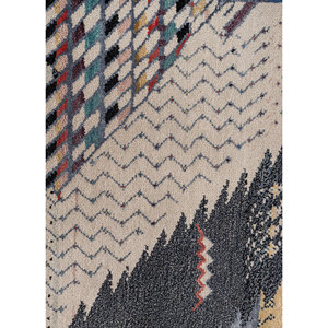 Manchaha Luxury Ivory Hand Knotted Wool Bamboo Silk Rug Geometric Modern Design Plush Handmade <b>Washable</b> for Teens' Home - Product Image 3