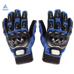 Gants de moto de course en gros Aifran : Équipement de sécurité pour moto en cuir ventilé pour l'été avec écran tactile - Product Image 1
