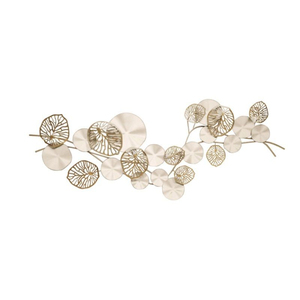 Decoración de Pared Moderna de Metal Dorado, Escultura de Pared Redonda de Hierro Superpuesta Hecha a Mano para Colgar en la Sala de Estar, Dormitorio, Decoración del Hogar - Product Image 4