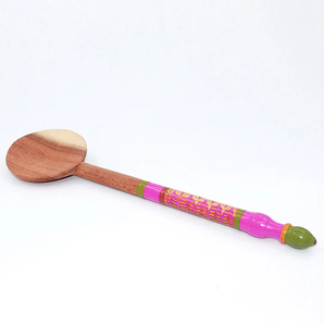 Cuillère en bois émail imprimé accessoires de cuisine cuillère en bois logo personnalisé cuillère en bois de meilleure qualité - Product Image 3