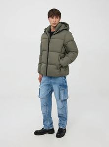 Men's High Quality Quilted Bubble Puffer Jacket Custom <b>Zip</b> <b>Up</b> Stand Collar Winter Bomber Coat - Product Image 3