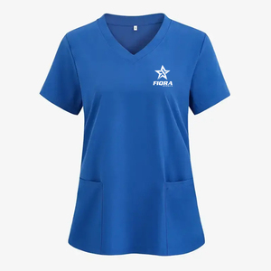 Venta al por mayor OEM Venta caliente Diseño Personalizado Mujeres Hospital Uniforme Enfermería Scrubs Tops Higos Scrub Set Cuidado DE LA SALUD Enfermera Túnica Top - Product Image 1