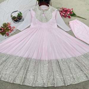 FabZone's Latest Designer Anarkali Gown High Quality Faux Georgette with Sequence Work Indian Ethnic Style for Adults <b>Weddings</b> - Product Image 2
