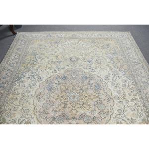 พรมตุรกีขนาดใหญ่ 6.7x9.3 ฟุต (205x284 ซม.) พรมเปอร์เซียสีเหลืองวินเทจ - Product Image 4