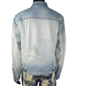 Veste en jean élégante pour homme avec doublure en polaire, logo sur le devant, couleurs et tailles personnalisables - Product Image 5