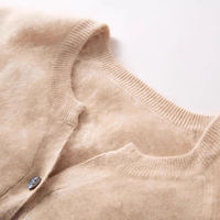 Cardigan vintage décontracté pour femme, automne, uni, manches courtes ou longues, col en V, fermeture boutonnée simple, anti-plis